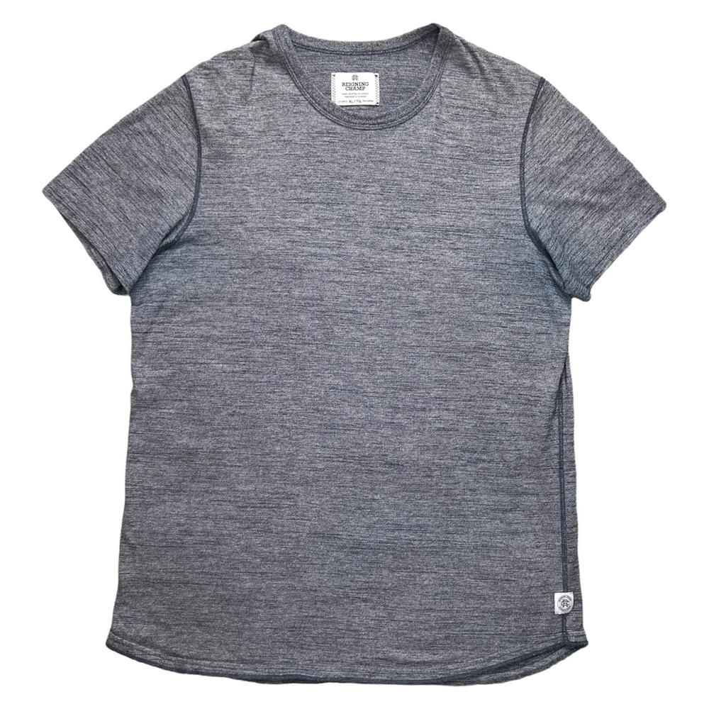 Reigning Champ Solotex Mesh Heather Grey Tee T-Shirt Size Mens XL